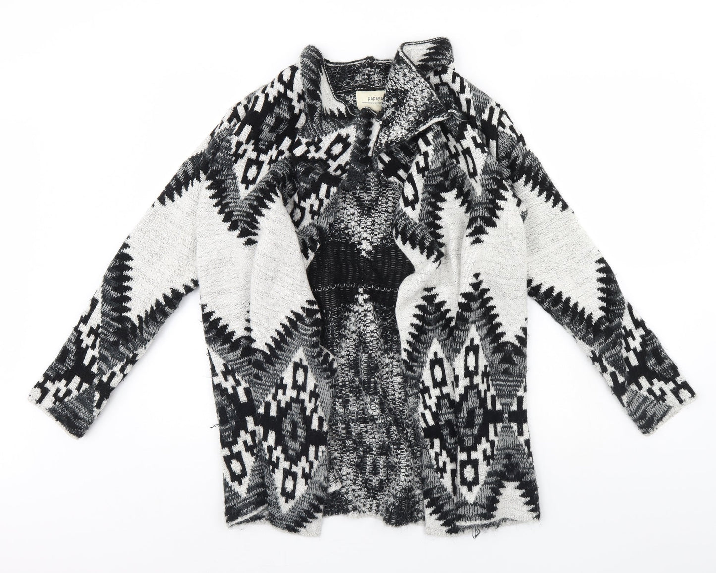 Papaya Womens Black Geometric  Jacket  Size S