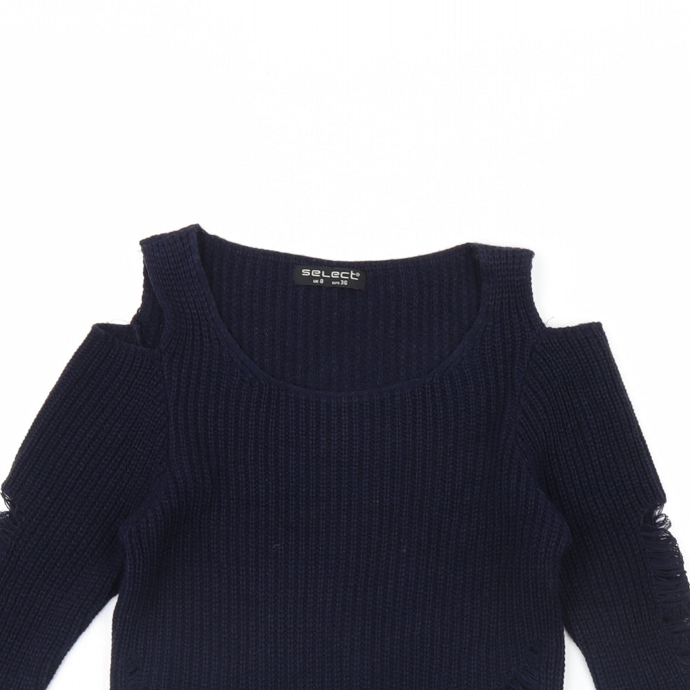 Select Womens Blue   Pullover Jumper Size 8
