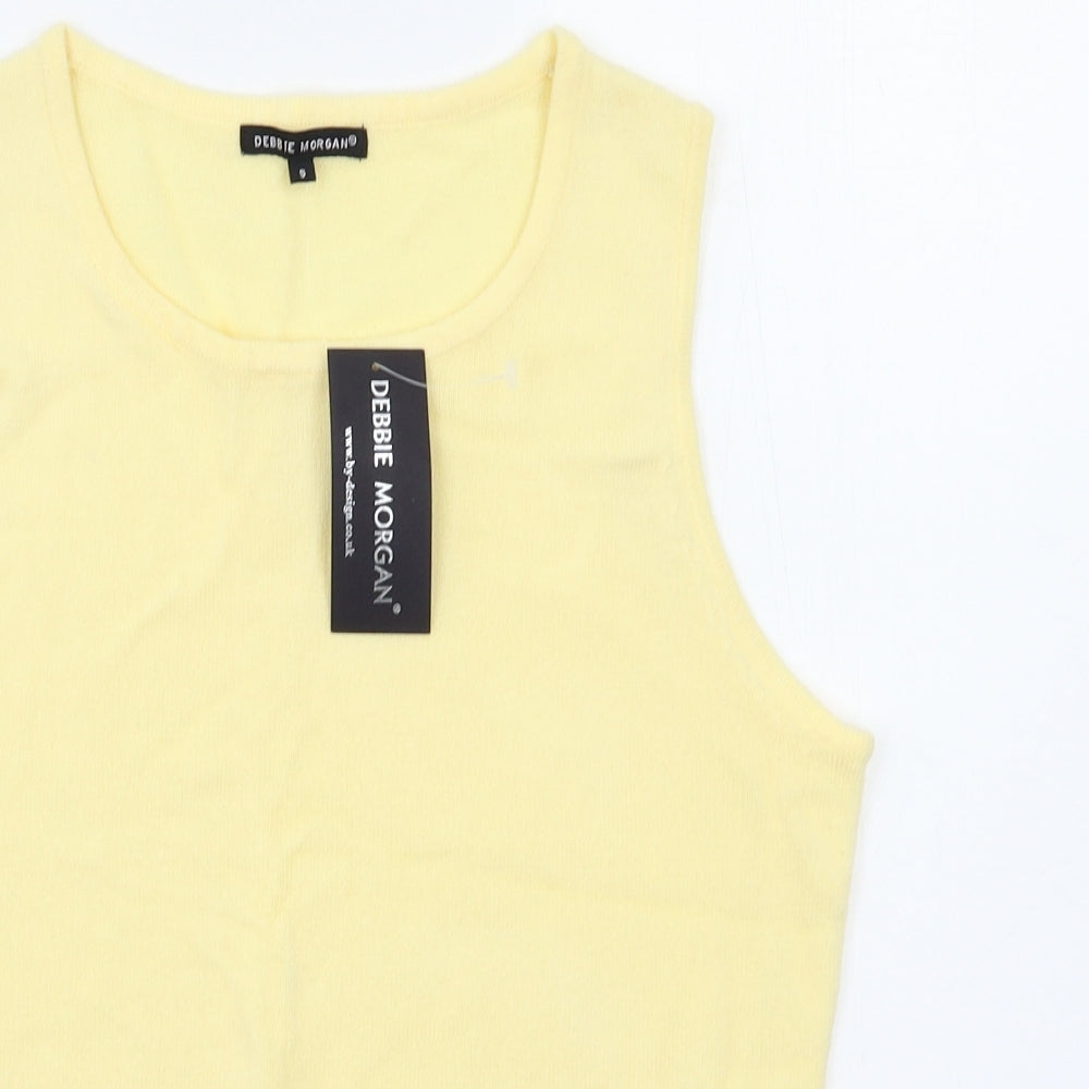 Debbie Morgan Womens Yellow   Vest Jumper Size S