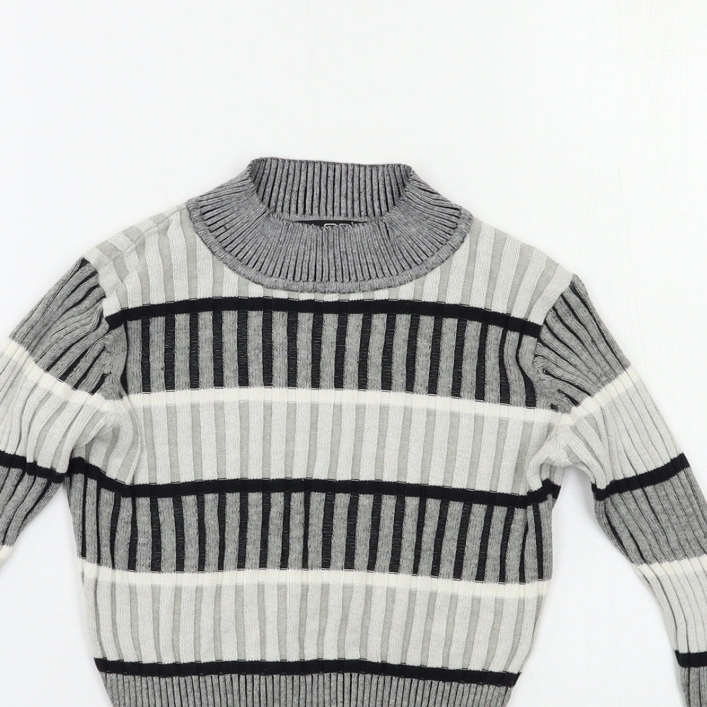 Select Womens Grey Striped  Pullover Jumper Size S