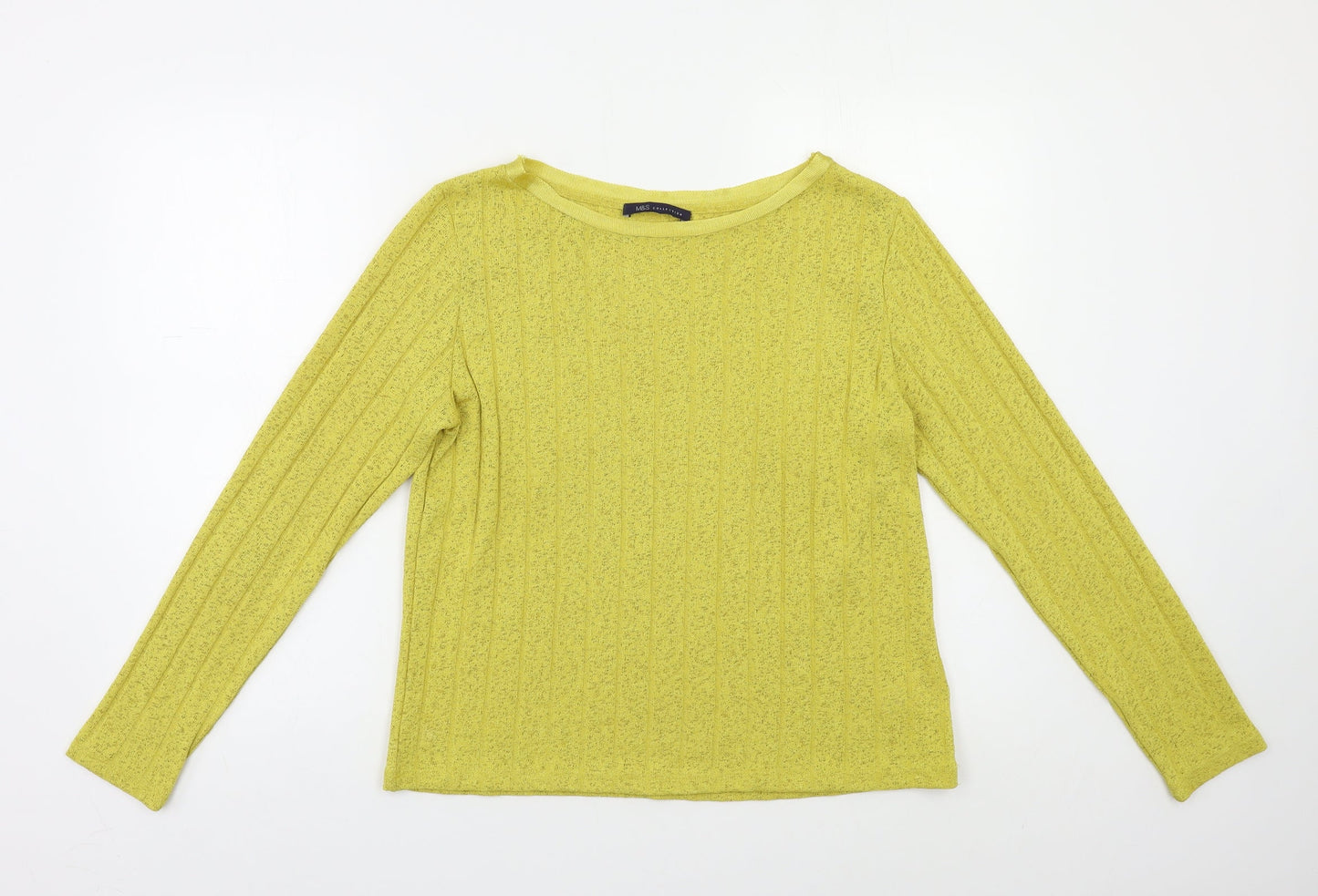 M&S Womens Yellow   Pullover Jumper Size 12
