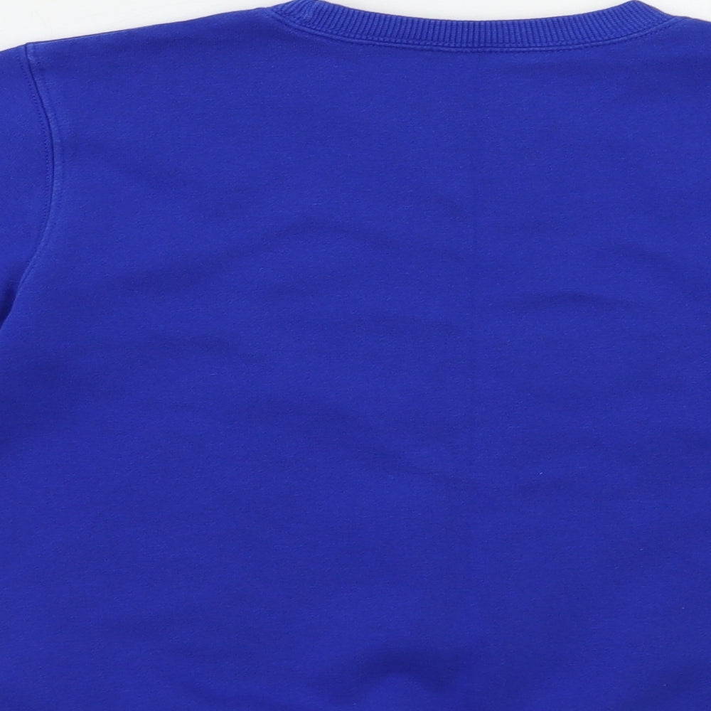 Preworn Girls Blue   Pullover Sweatshirt Size 8 Years