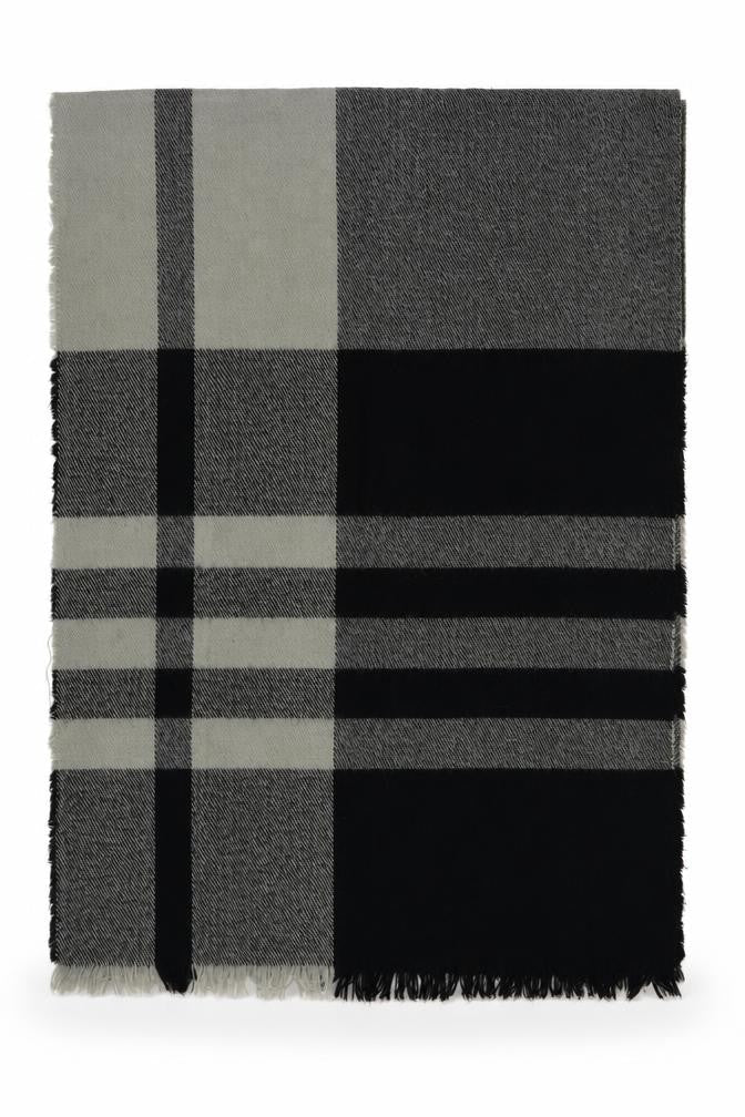 Preworn Womens Grey Check   Shawl/Wrap
