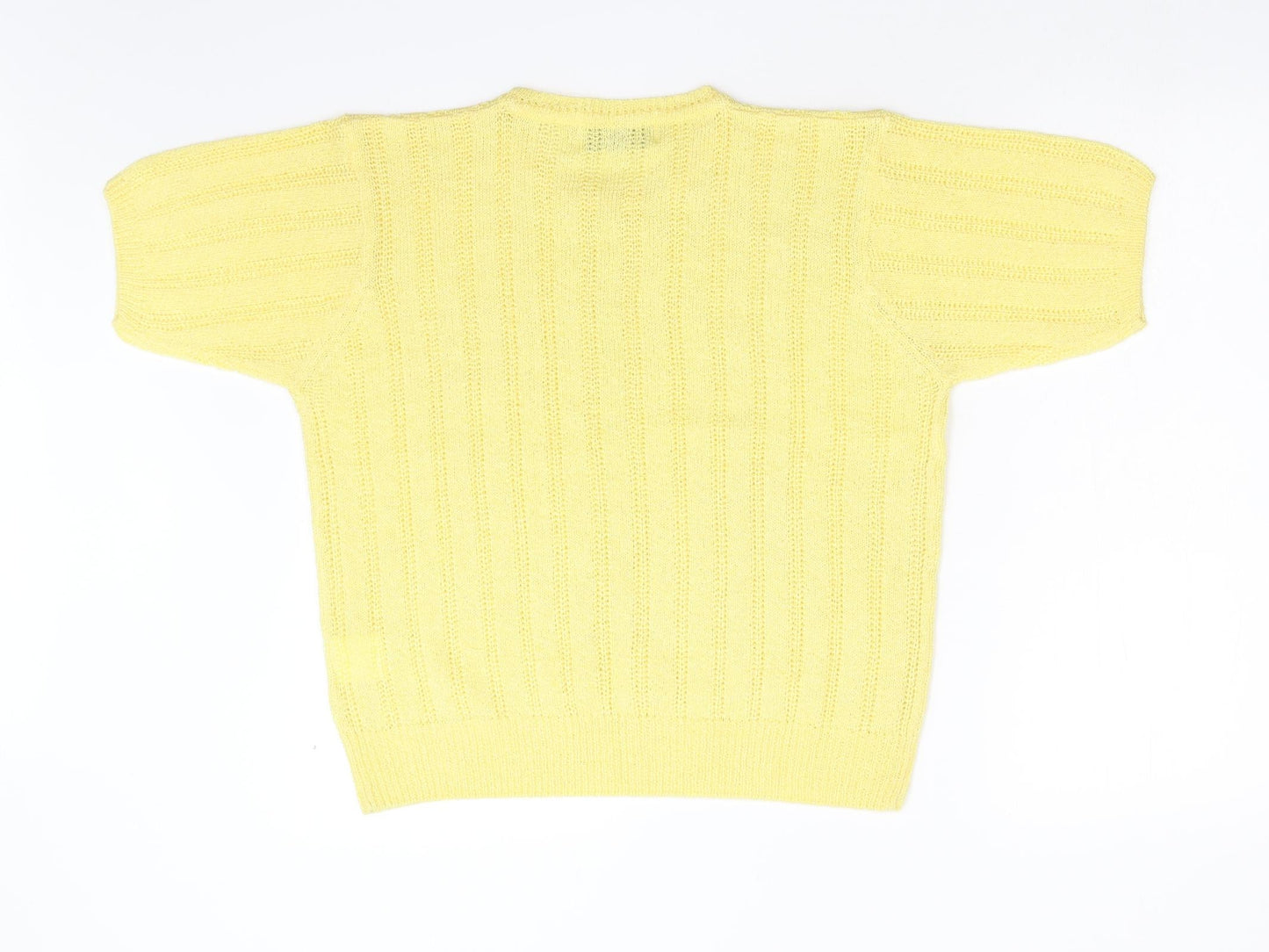 Compliments Womens Yellow  Knit Pullover Jumper Size M