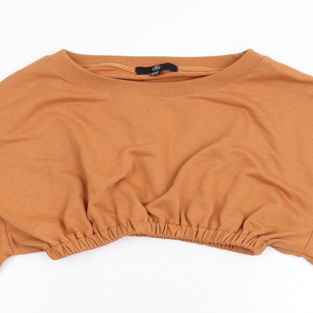 M Womens Orange   Pullover Sweatshirt Size 16