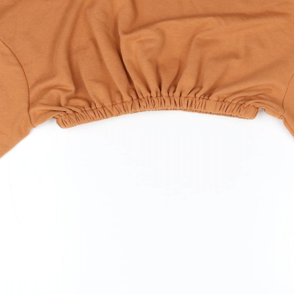 M Womens Orange   Pullover Sweatshirt Size 16