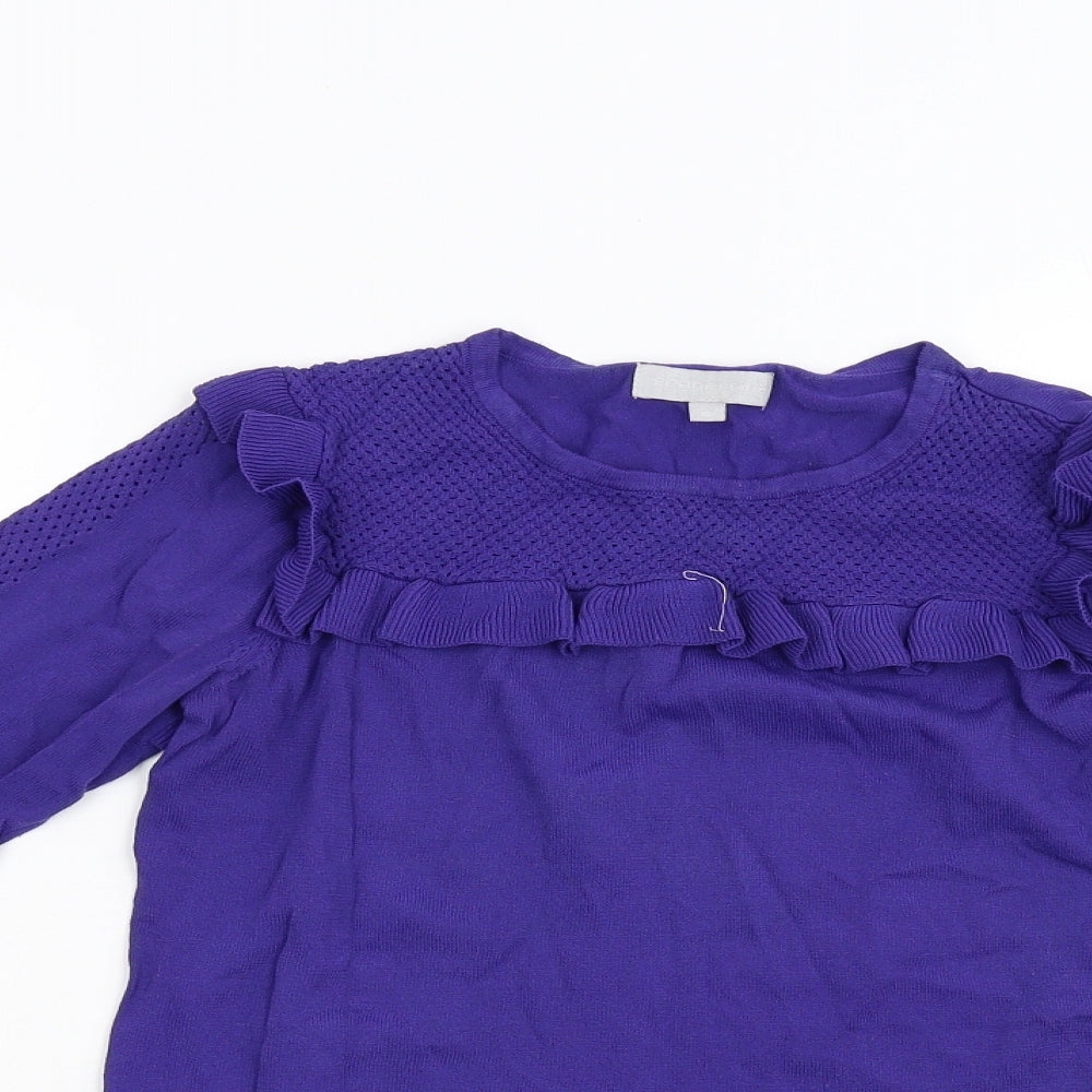 Red Herring Womens Purple  Knit Pullover Jumper Size 8