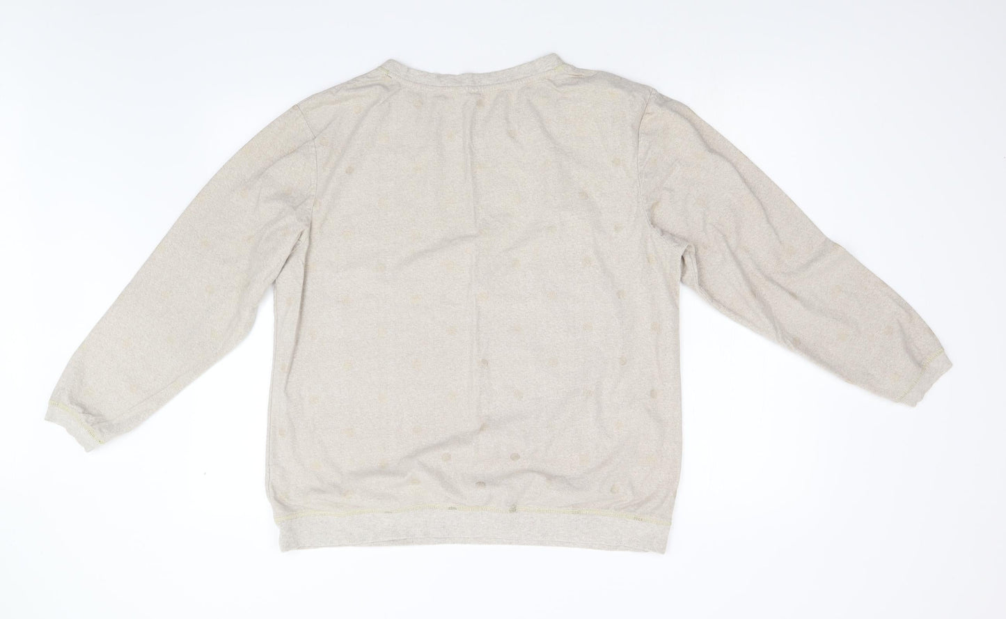 NEXT Womens Beige Polka Dot  Pullover Jumper Size L