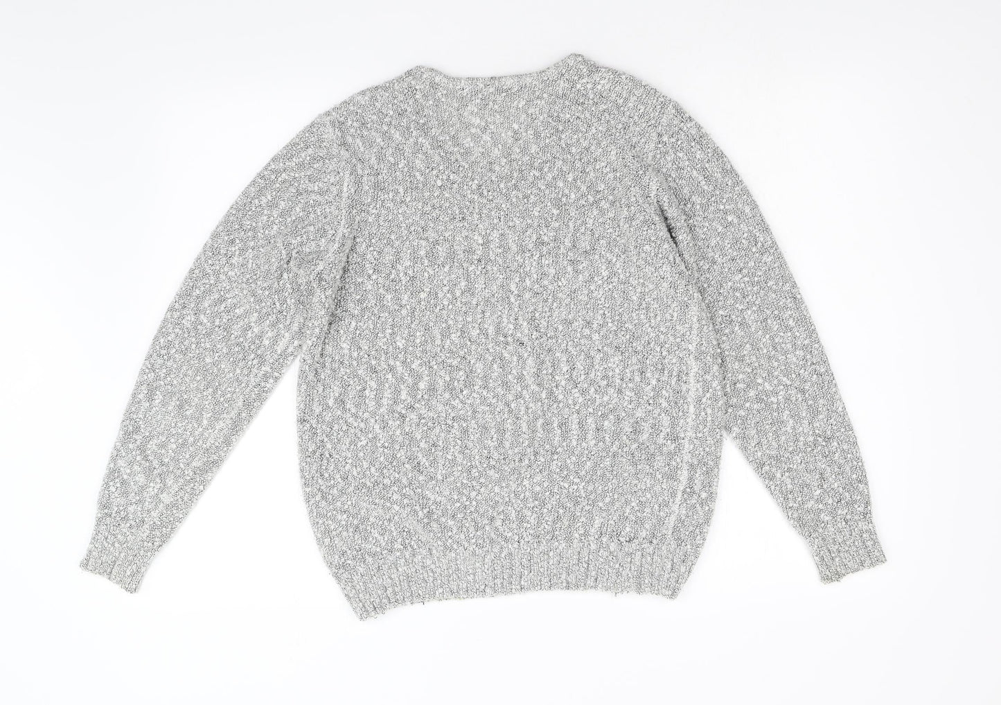 Isle Womens Grey  Knit Pullover Jumper Size M
