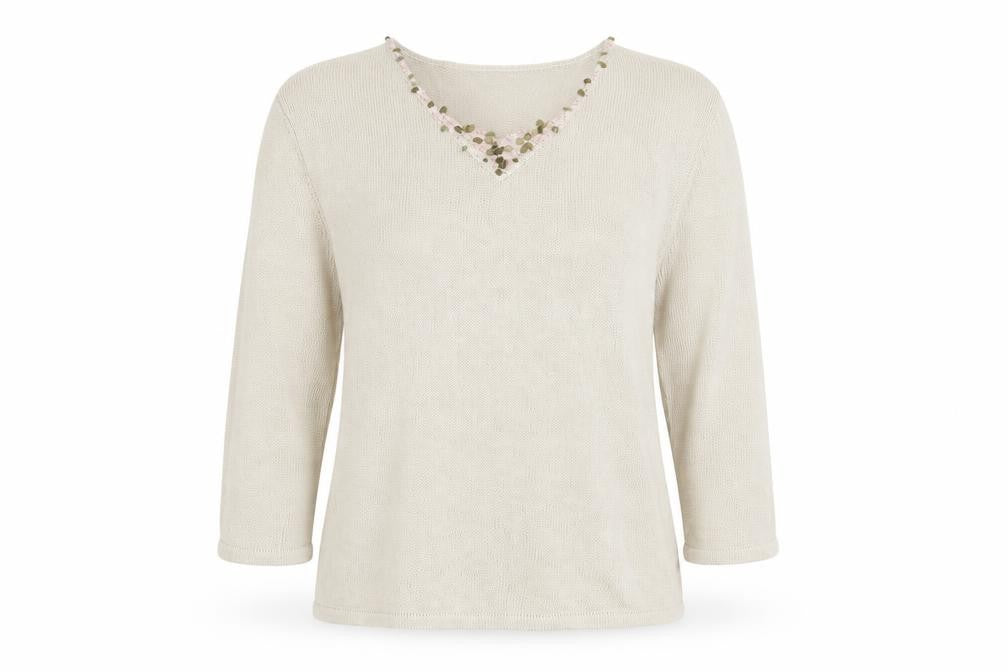 Womens UK 14 Regular Lakeland Beige Pullover