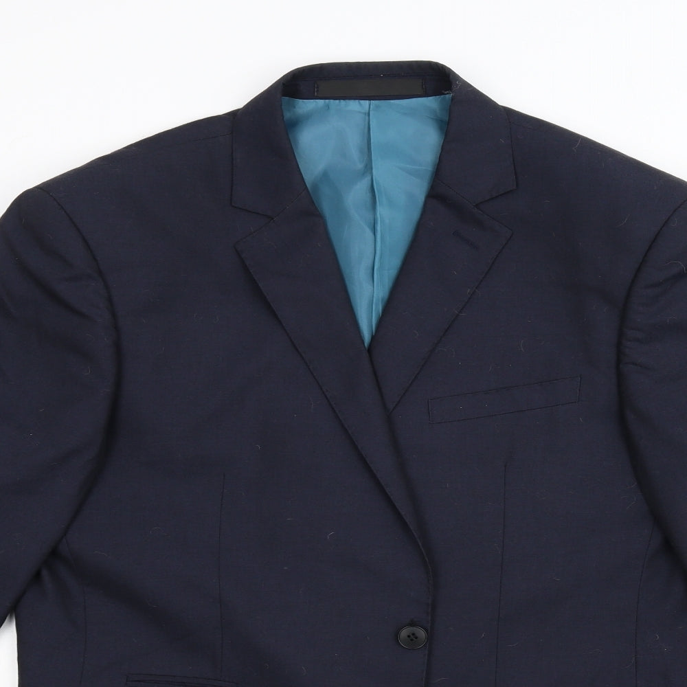 M&S Mens Blue   Jacket Suit Jacket Size 42