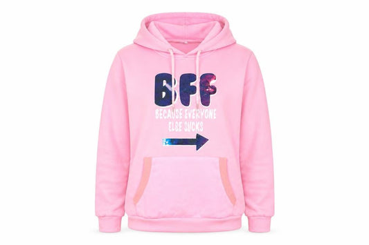 Preworn Womens Pink   Pullover Hoodie Size M  - BFF