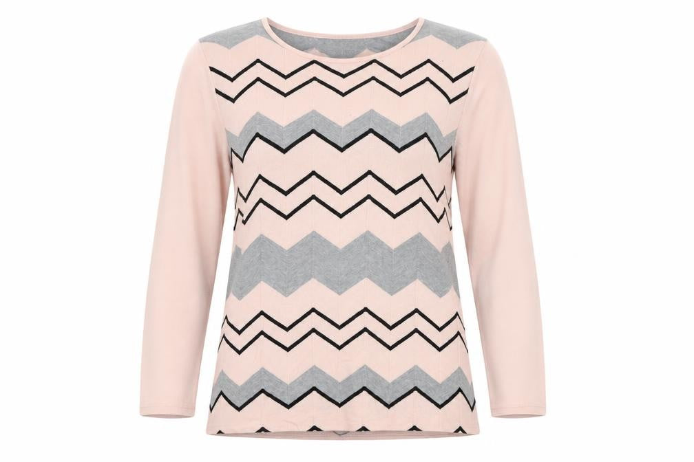 Bonmarché Womens Pink Striped Pullover Jumper Size 12