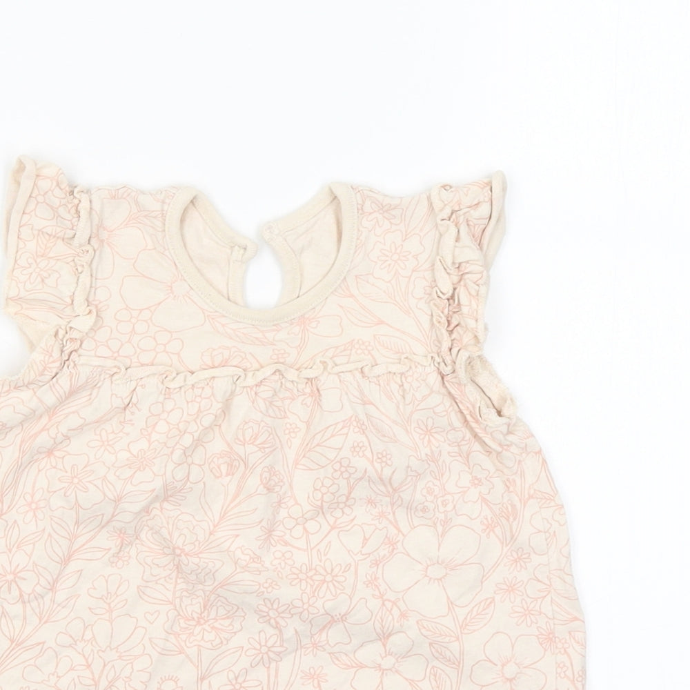George Girls Pink Floral  A-Line  Size 6-9 Months