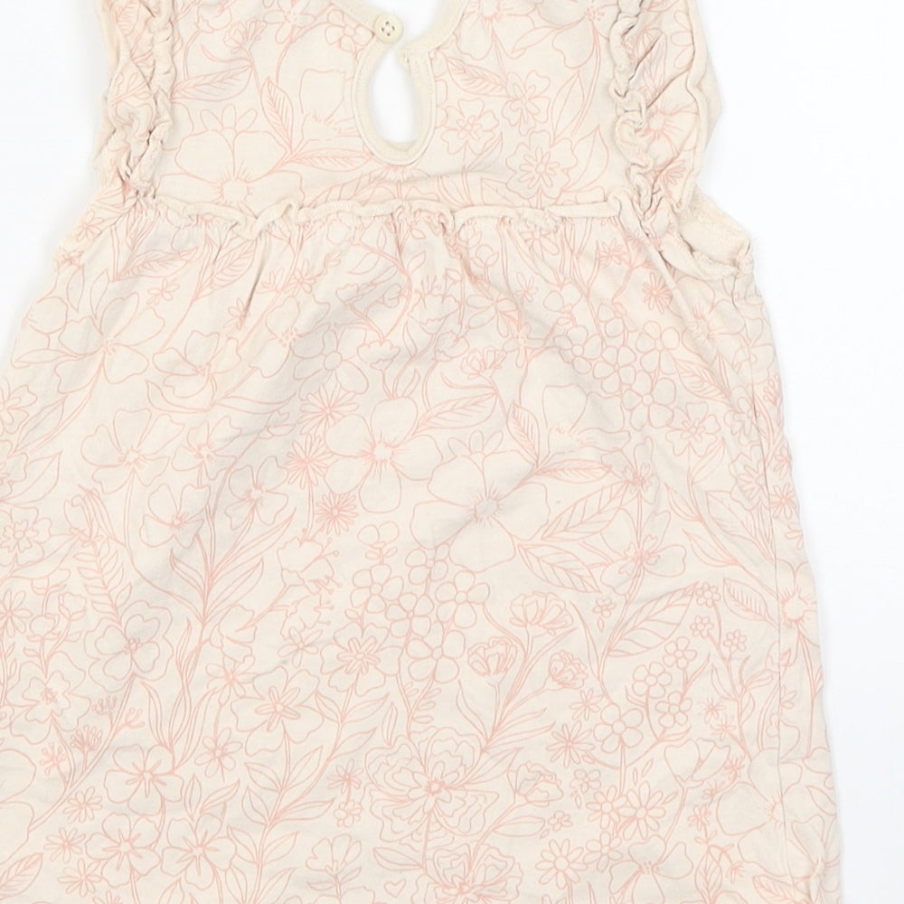 George Girls Pink Floral  A-Line  Size 6-9 Months