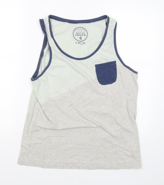 Native Youth Womens Grey   Basic Tank Size L