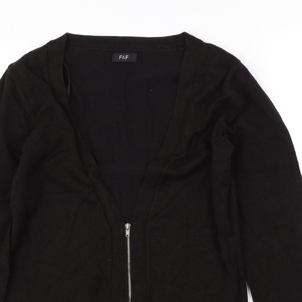 F&F Womens Brown   Cardigan Jumper Size 10