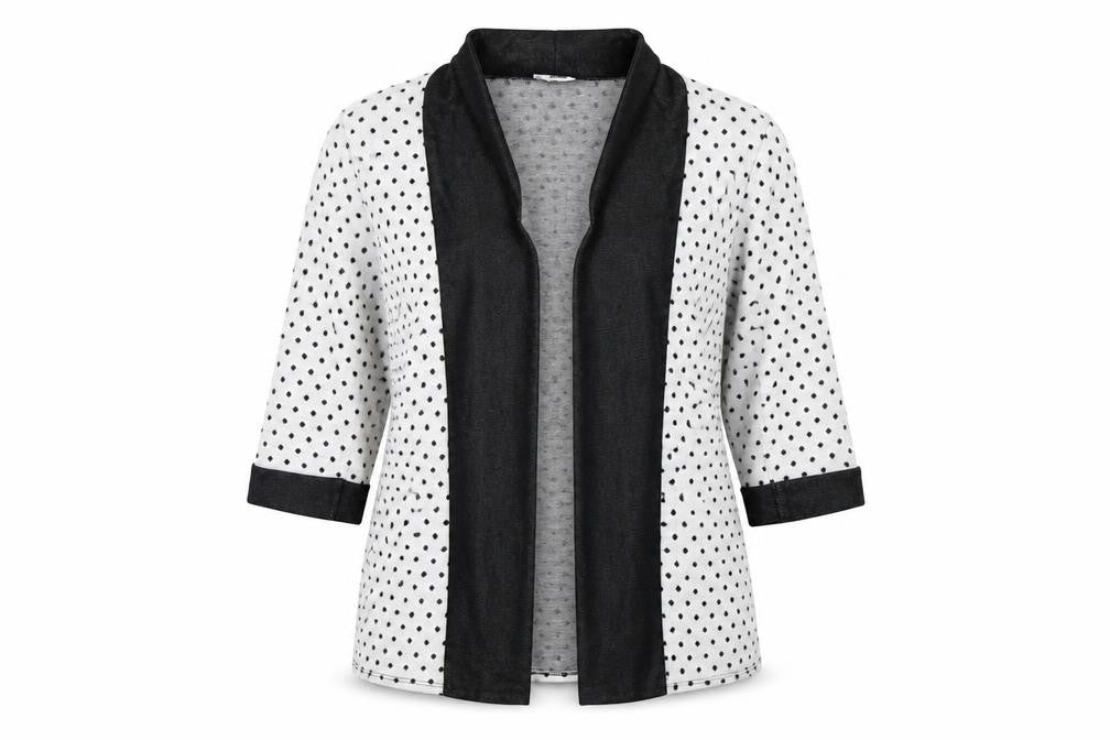 Tammy Girls White Polka Dot  Cardigan Jumper Size 14-15 Years