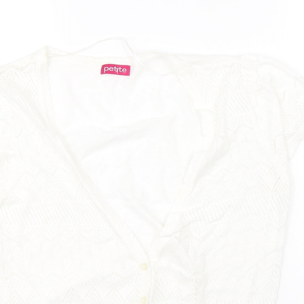 Petite Womens White   Shrug Jumper Size 14