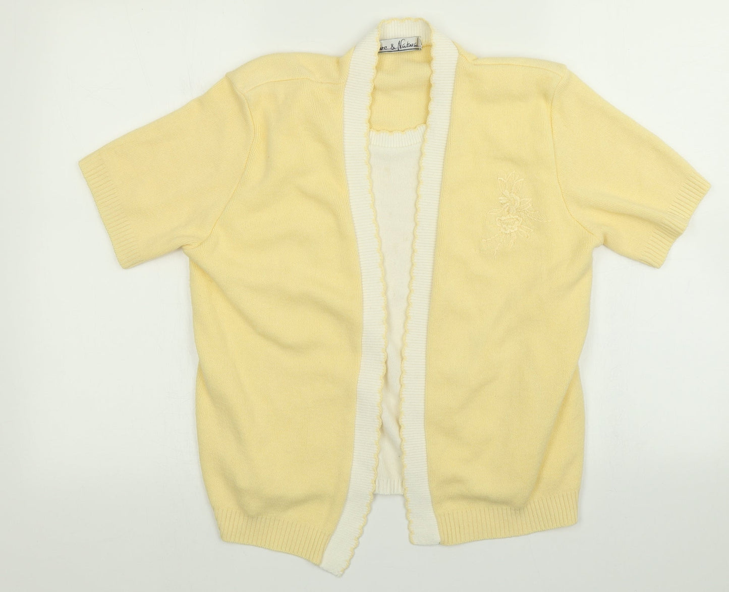 Pure & Natural Womens Yellow   Pullover Jumper Size 2