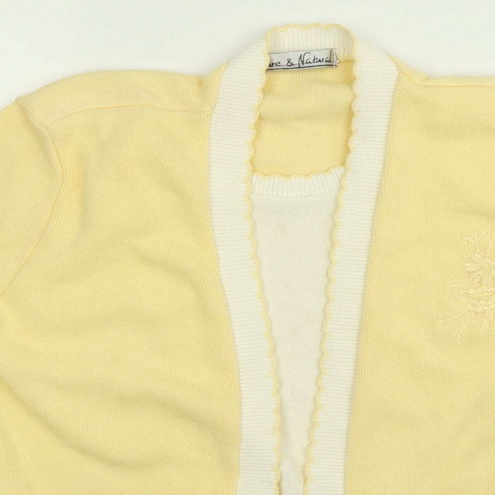 Pure & Natural Womens Yellow   Pullover Jumper Size 2