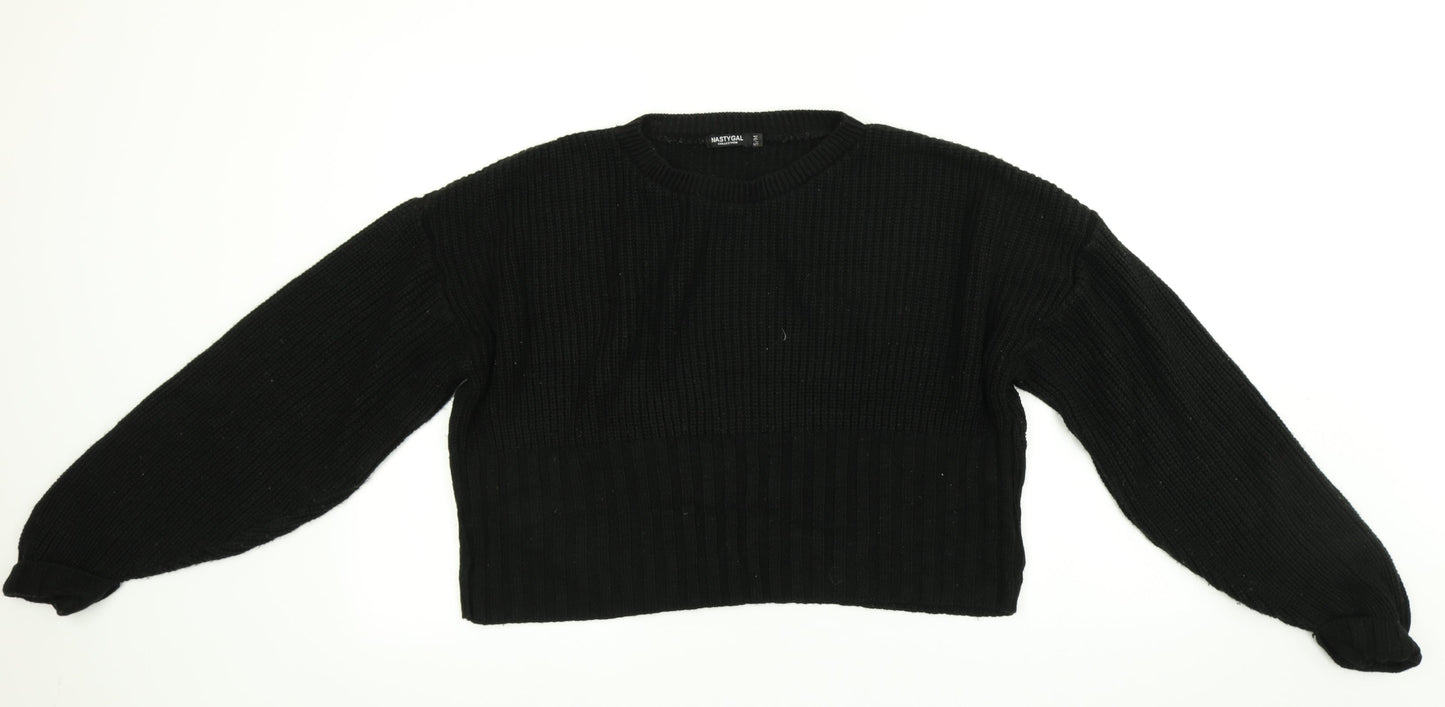 Nasty Gal Womens Black   Pullover Jumper Size S