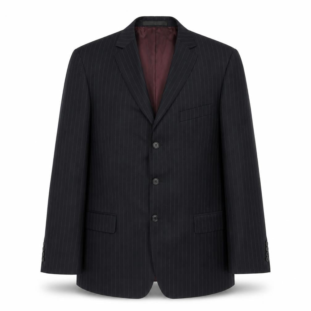 M&S Mens Black Striped  Jacket Suit Jacket