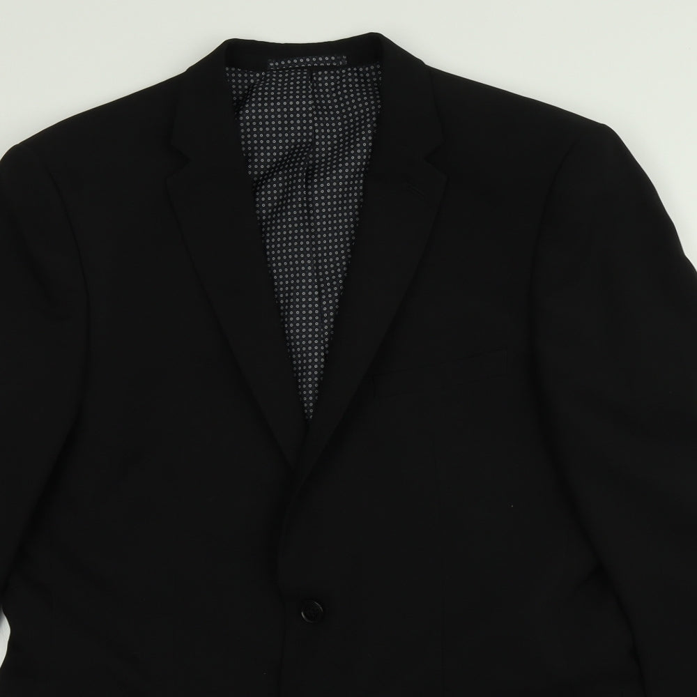 T&W Mens Black   Jacket Suit Jacket