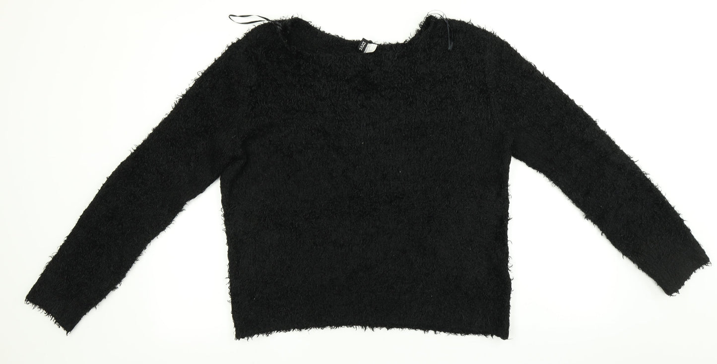 Divided Womens Black   Pullover Jumper Size M