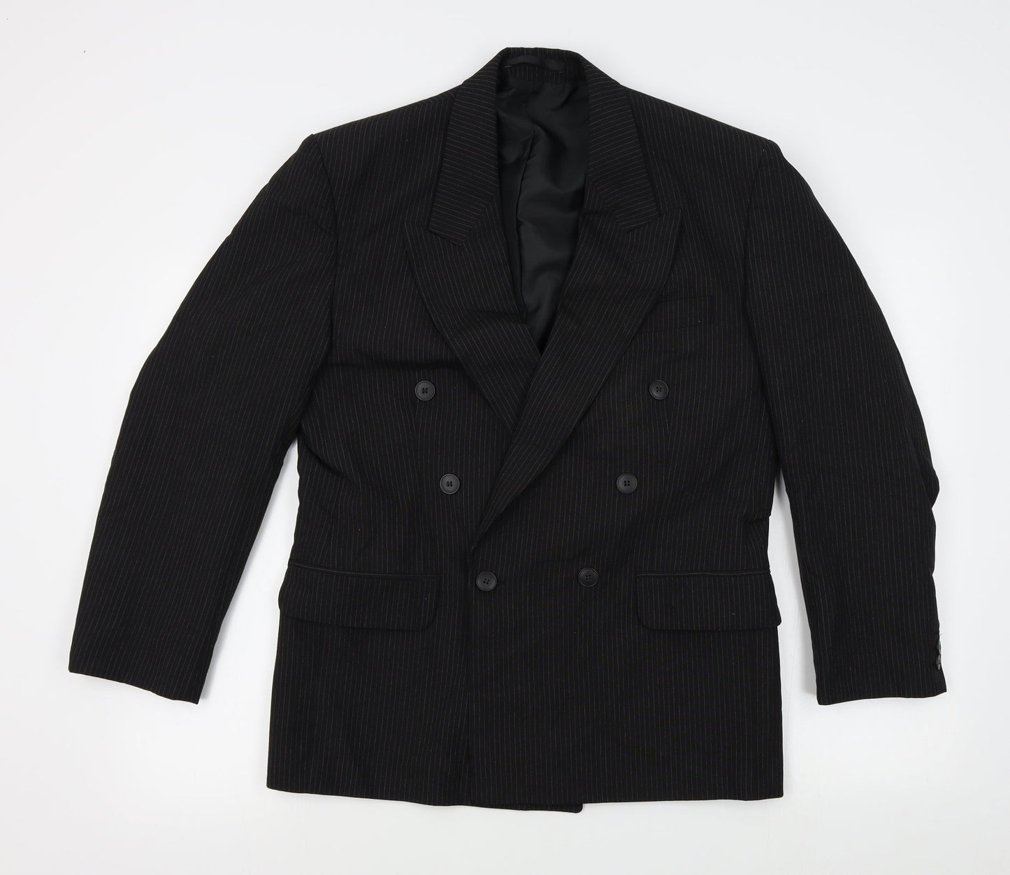 Essentials Mens Black Striped  Jacket Blazer