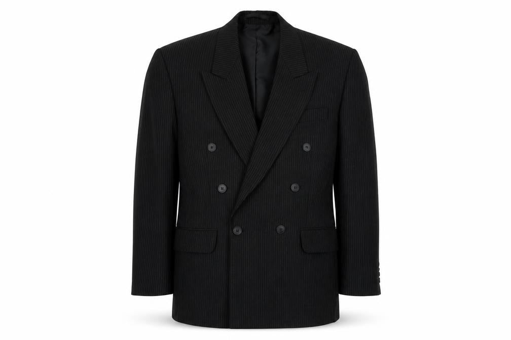 Essentials Mens Black Striped  Jacket Blazer