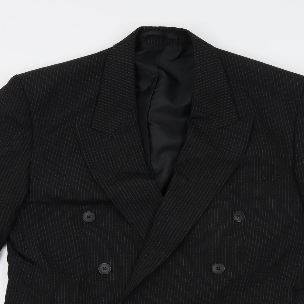 Essentials Mens Black Striped  Jacket Blazer