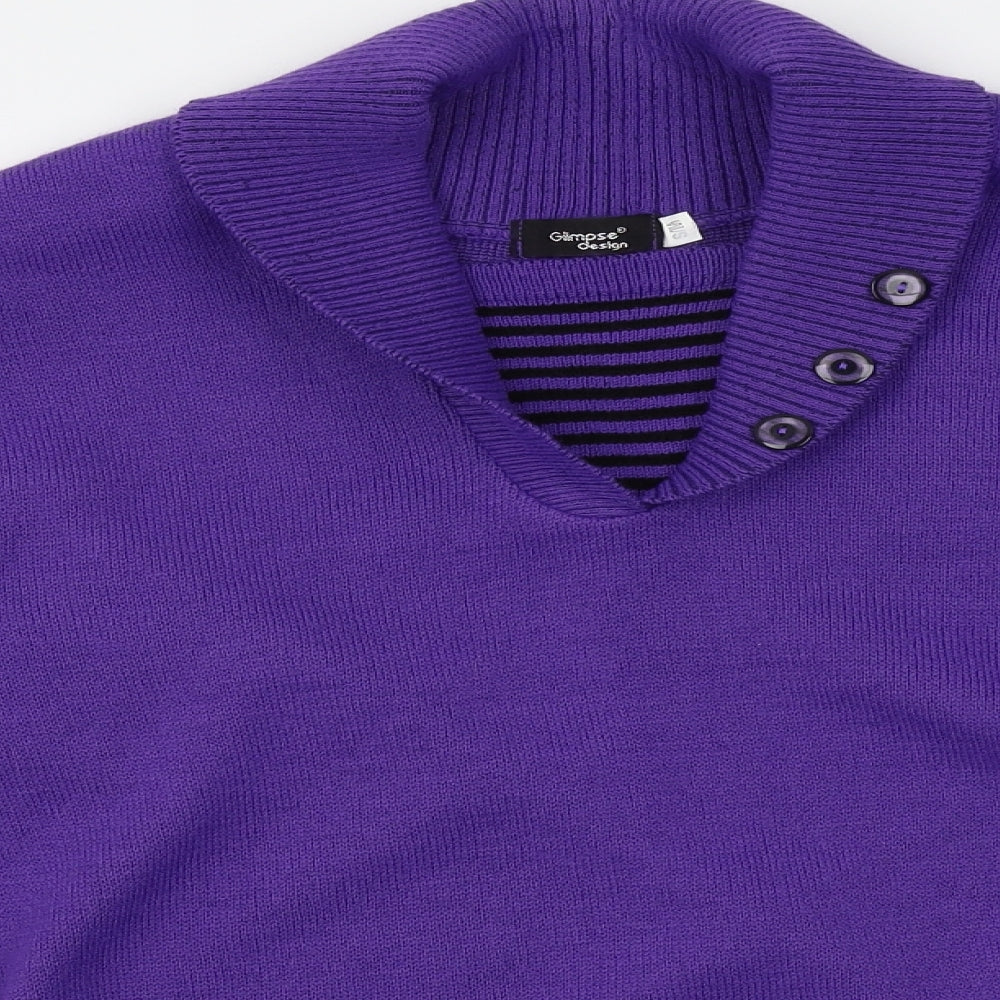 Glimpse Design Womens Purple   Pullover Jumper Size S