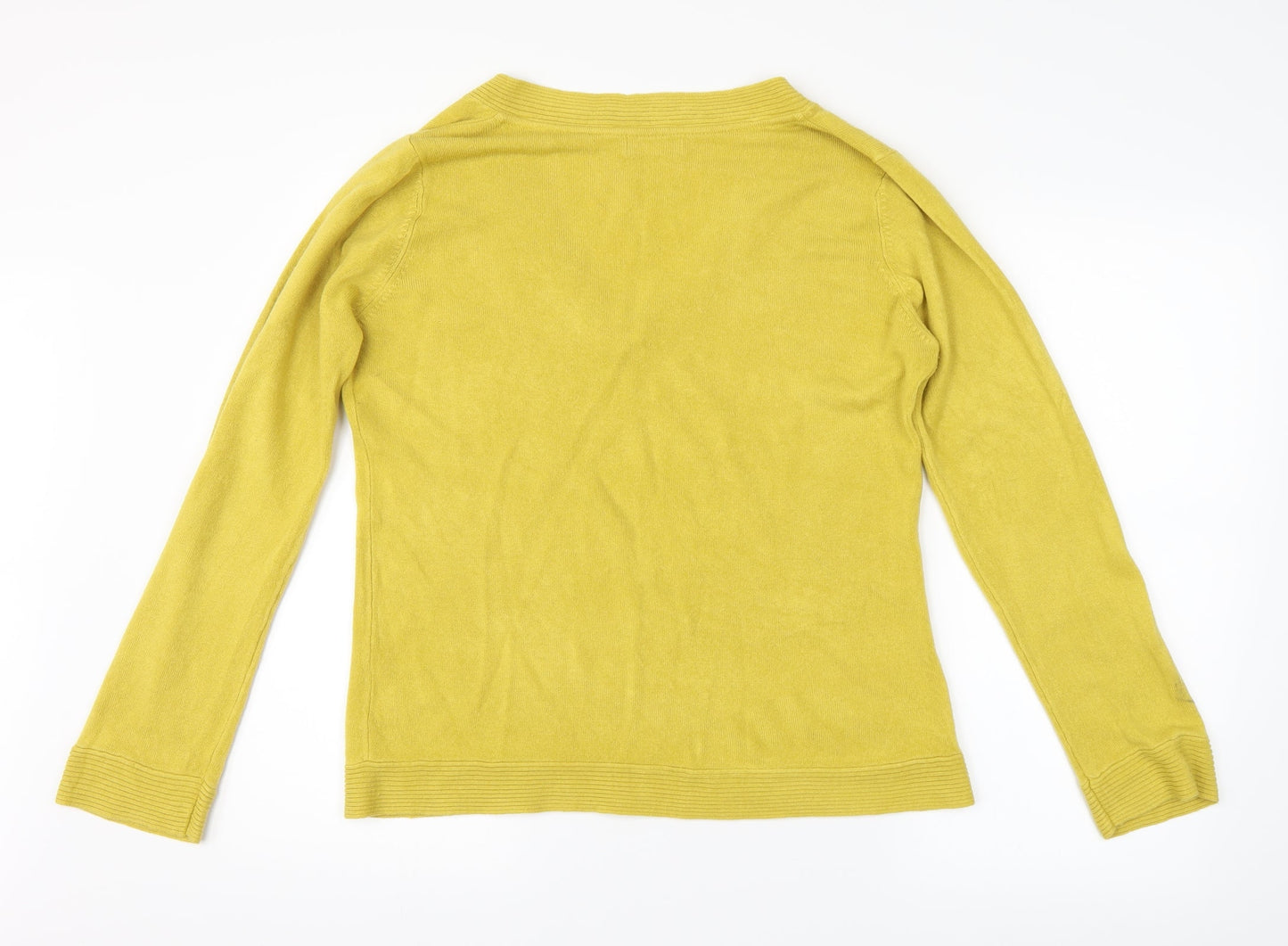M&S Womens Yellow   Pullover Jumper Size 16