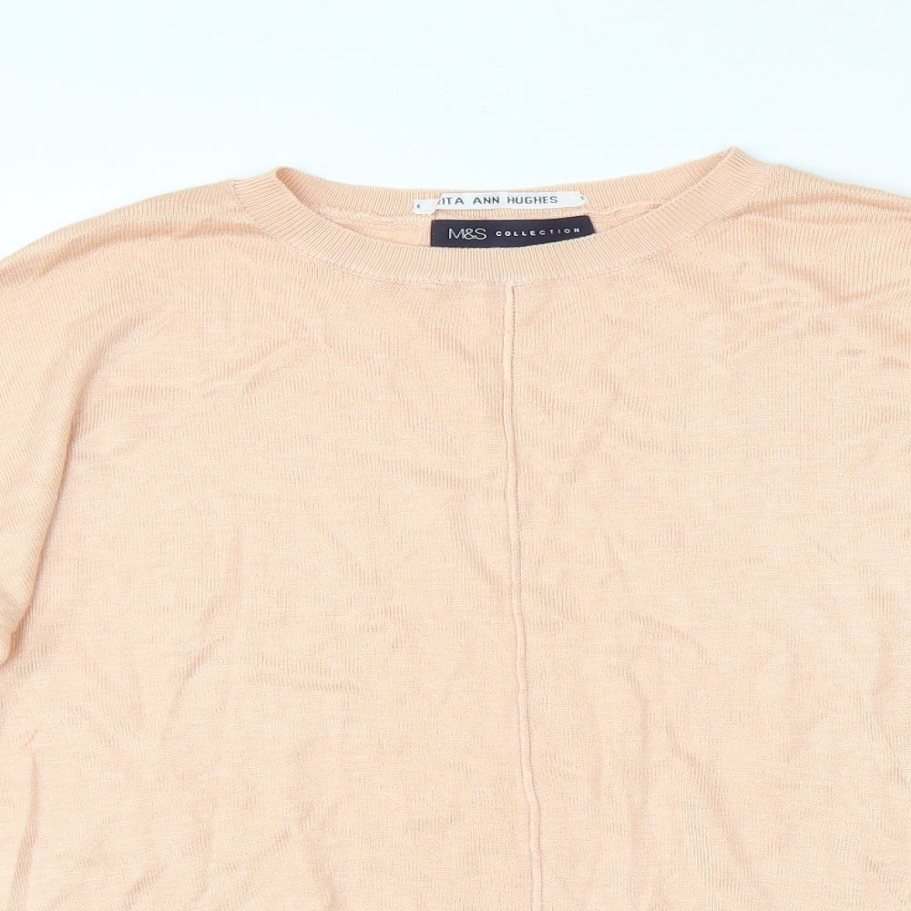 M&S Womens Pink   Pullover Jumper Size M