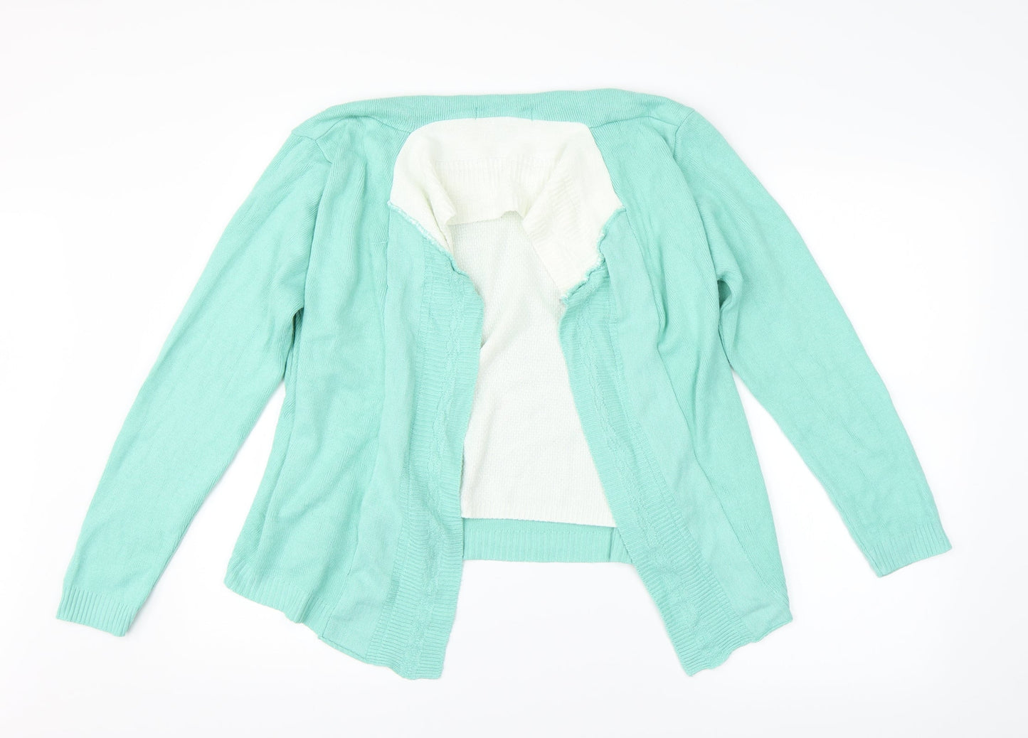 Preworn Womens Green Argyle/Diamond  Cardigan Jumper
