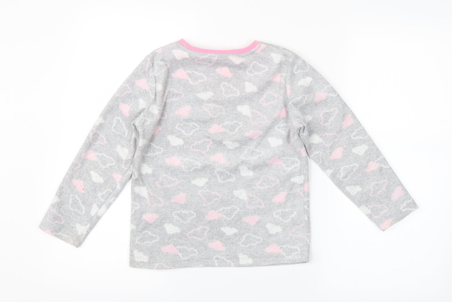 YD Girls Grey Geometric   Pyjama Top Size 7-8 Years
