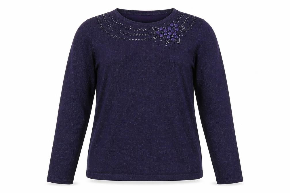 Bonmarché Womens Purple Pullover Jumper Size S