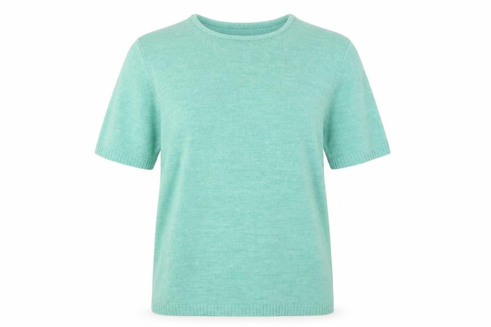Front view of Papaya women’s green jumper, size UK 12