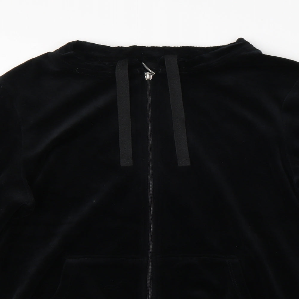 M&S Womens Black   Full Zip Sweatshirt
