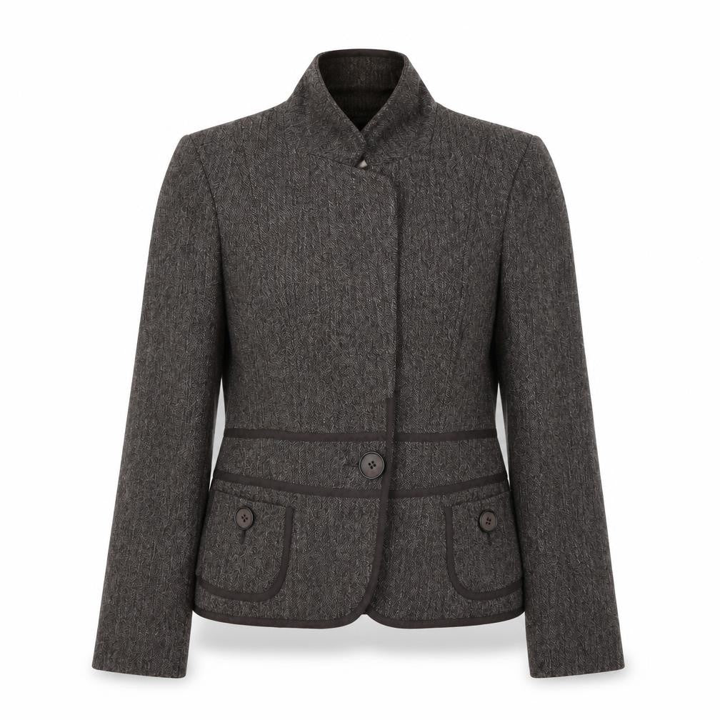 Front view of Principles women’s brown jacket suit jacket, size UK 12