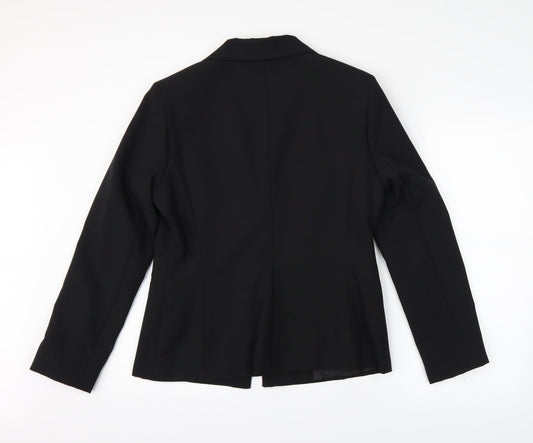Preworn Womens Black   Jacket Suit Jacket Size 14