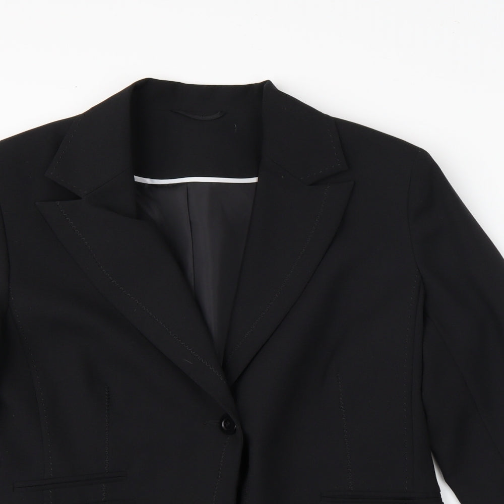 Preworn Womens Black   Jacket Suit Jacket Size 14