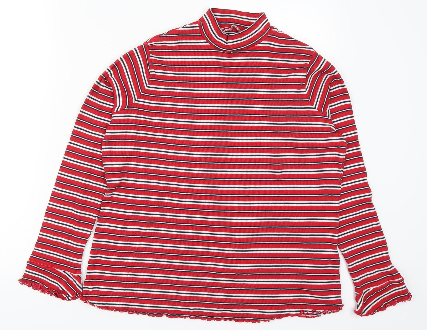 Marks and Spencer Womens Red Striped  Pullover Jumper Size 18
