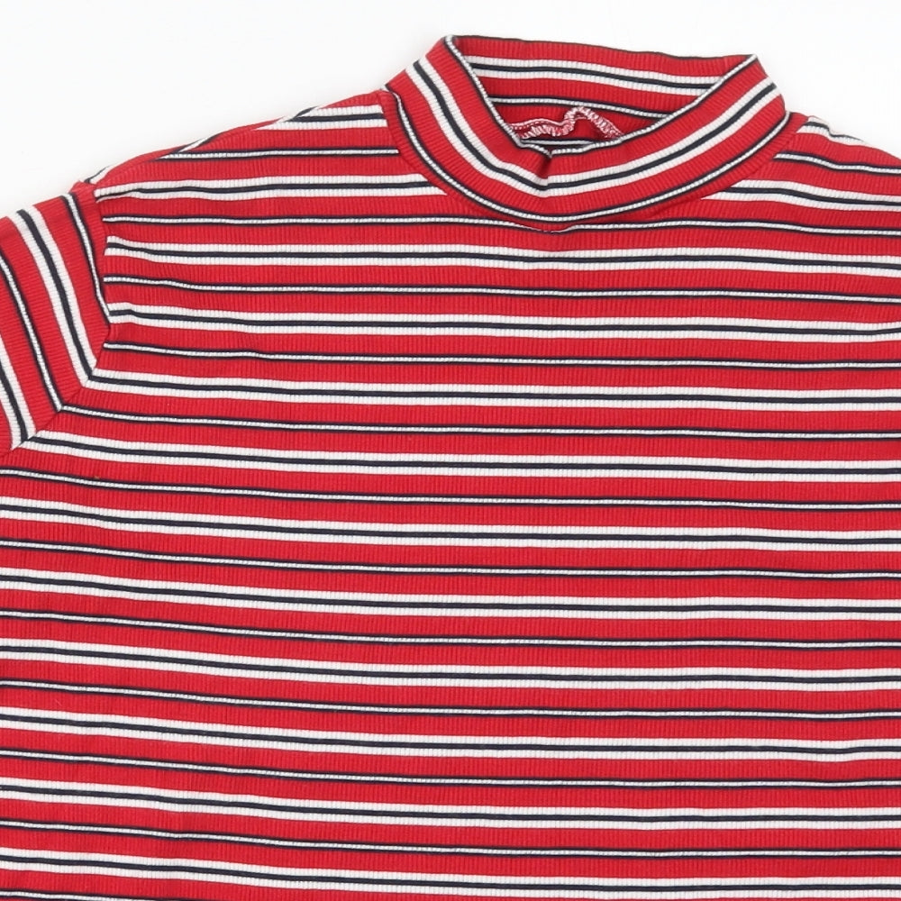 Marks and Spencer Womens Red Striped  Pullover Jumper Size 18