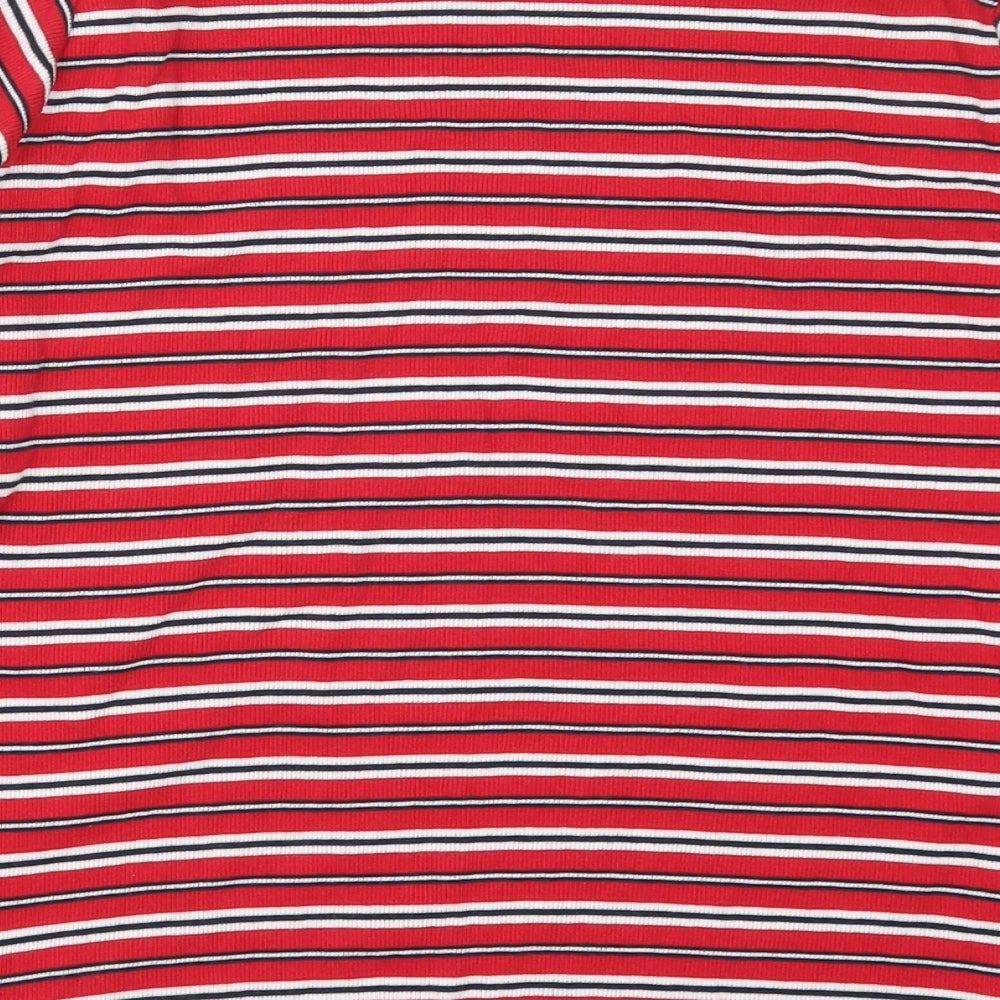 Marks and Spencer Womens Red Striped  Pullover Jumper Size 18