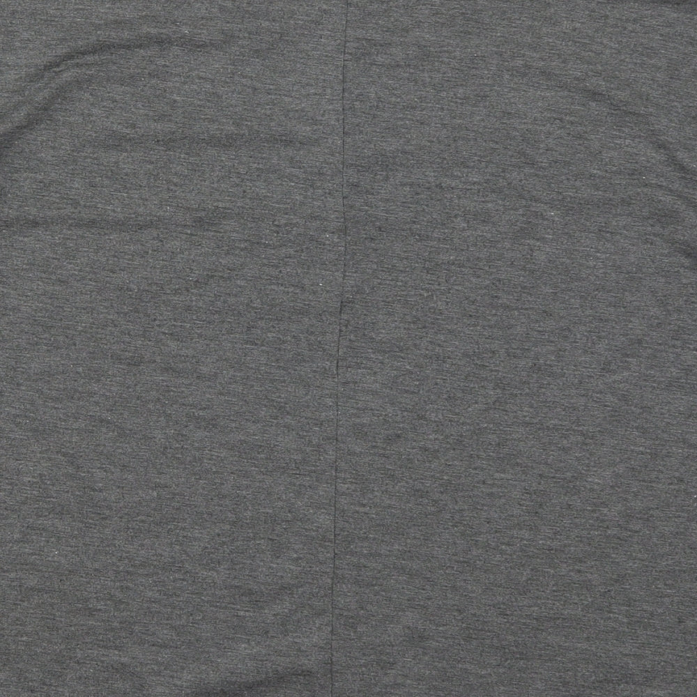 Intuition Womens Grey  Lace Basic T-Shirt Size 12