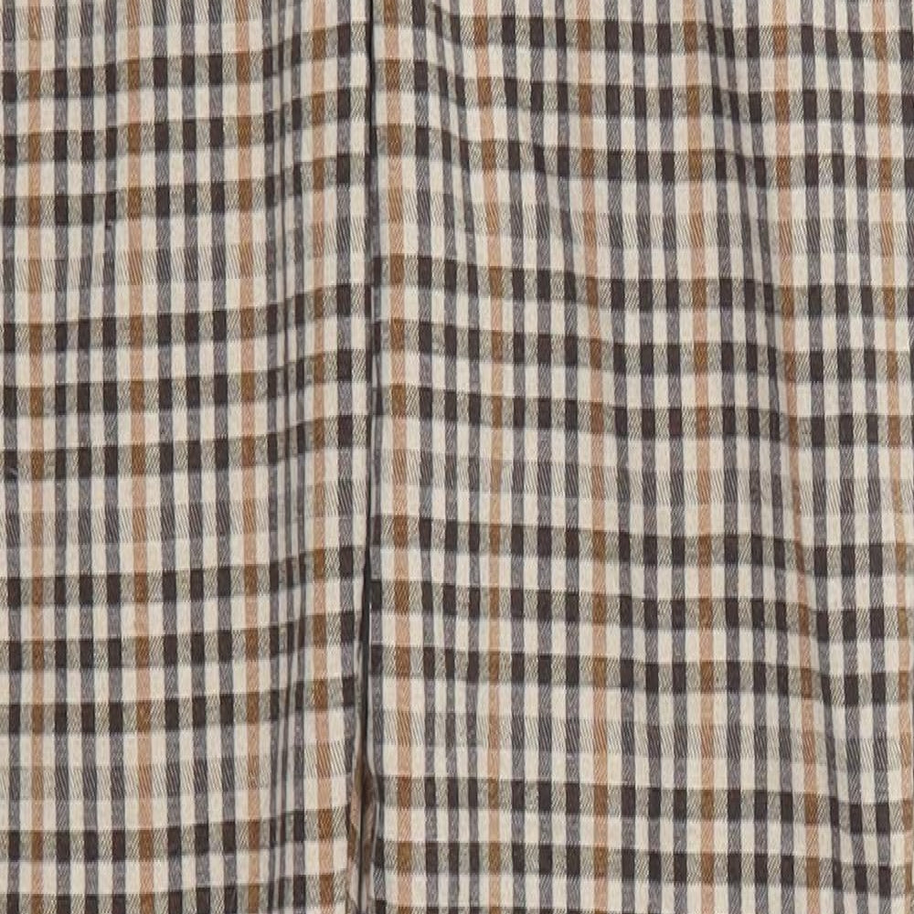 Preworn Womens Beige Check  Trousers  Size 28 in L27 in