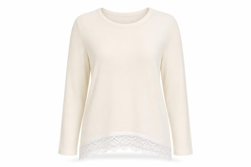 Paramour Womens Ivory  Rayon Pullover Jumper Size L