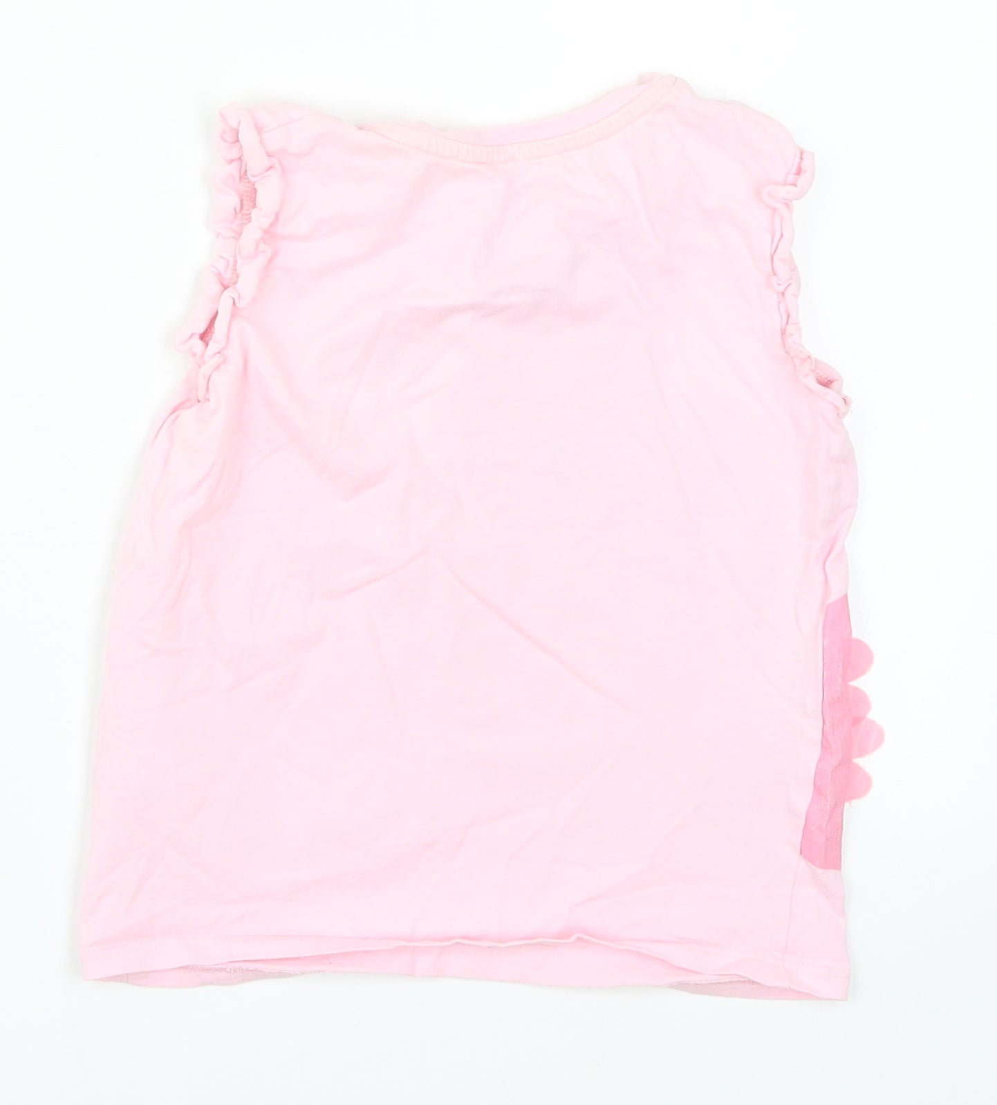 George Girls Pink   Basic Tank Size 5-6 Years  - Wake Up Flamazing